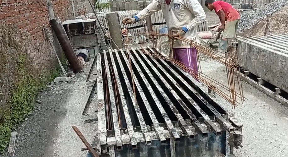 cara membuat cetakan pagar panel beton