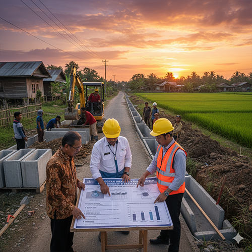mempercepat saluran irigasi sawah