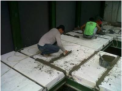 lantai keramik precast tanpa cor lama
