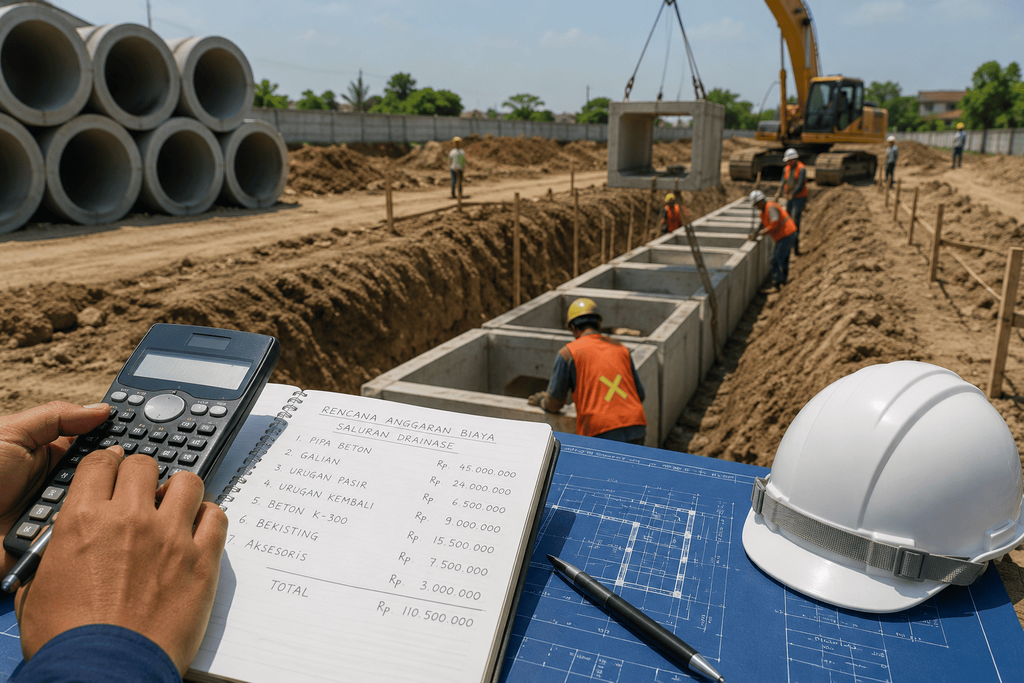 Cara menghitung budget saluran drainase